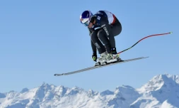 Le Français Alexis Pinturault lors de la descente du combiné des Mondiaux de St. Moritz, le 13 février 2017