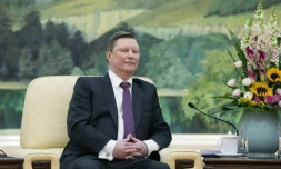 Le chef de l'administration présidentielle russe Sergueï Ivanov, le 25 mars 2016 lors d'une visite officielle à Pékin