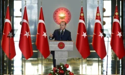 Le président turc Recep Tayyip Erdogan, le 9 janvier 2017 dans son palais à Ankara