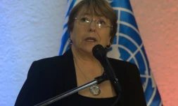 La Haut-Commissaire de l'ONU aux droits de l'Homme Michelle Bachelet à Caracas le 21 juin 2019
