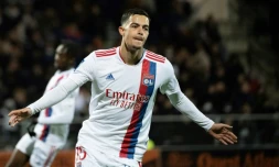 Le Lyonnais Romain Faivre auteur du doublé sur le terrain de Lorient, le 4 mars 2022
