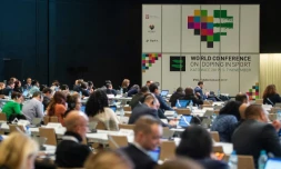 Les participants à la conférence mondiale antidopage, le 6 novembre 2019 à Katowice