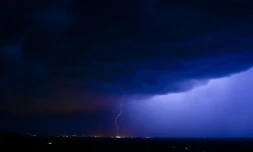Violent orage Ă Charlieu, prĂšs de Roanne, dans la Loire, le 20 juillet 2024