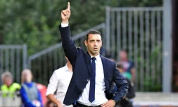 Olivier Echouafni, alors sélectionneur de l'équipe de France, lors de l'Euro-2017, le 30 juillet 2017 à Deventer aux Pays-Bas