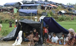 Des réfugiés rohingyas dans un camp à Ukhia, le 19 septembre 2017 au Bangladesh
