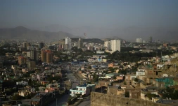 Vue aérienne de la ville de Kaboul, le 3 août 2019 en Afghnistan