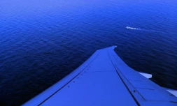 Capture d'une image vidéo d'un avion de l'US Navy recherchant la sous-marin argentin disparu dans la mer d'Argentine le 26 novembre 2017 