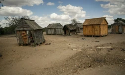 Vue générale du village de Fenoaivo, dans le sud-ouest de Madagascar, le 30 août 2021