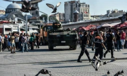 Un char de l'armée turque le 16 juillet 2016 à Istanbul