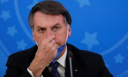 Le président brésilien Jair Bolsonaro, le 20 mars 2020 à Brasilia