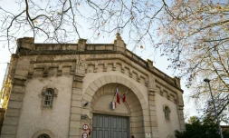 L'entrée de la prison de Dijon, d'où se sont évadés deux détenus en détention provisoire, le 27 novembre 2025 en Côte d'Or