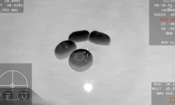 Capture d'écran d'une vidéo de la Nasa montrant la capsule Dragon de SpaceX, avant son amerissage, le 15 janvier 2026, au large de San Diego, en Californie
