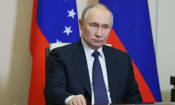 Le président russe Vladimir Poutine, le 14 mars 2025 à Novo-Ogaryovo, près de Moscou