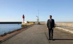Le président Emmanuel Macron, le 21 juin 2018 au port du Guilvinec, en Bretagne