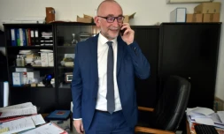 Olivier Vilmart, directeur de la prison de Carcassonne, dans son bureau, le 23 février 2017