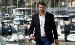 Christophe Castaner, alors candidat socialiste aux élections régionales, lors de la "Fête de la Rose" à Marseille, le 10 octobre 2015