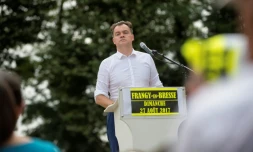 Le président de l'association Anticor, Jean-Christophe Picard, le 27 août 2017 à Frangy-en-Bresse