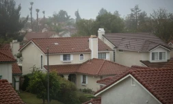 Un des quartiers de Porter Ranch (Californie) où de nombreux habitants ont quitté leur maison après une fuite massive de gaz naturel, dans la vallée de San Fernando, près de Los Angeles, le 22 décembre 2015.