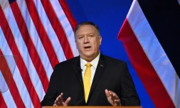 Le secrétaire d'Etat américain Mike Pompeo, le 2 août 2019 à Bangkok, en Thaïlande