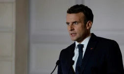 Le président Emmanuel Macron, le 25 février 2021 à l'Elysée, à Paris