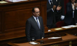 Le président François Hollande devant le Congrès à Versailles le 16 novembre 2015
