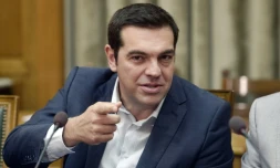 Le Premier ministre grec Alexis Tsipras lors du premier conseil des ministres du nouveau gouvernement le 25 septembre 2015 à Athènes