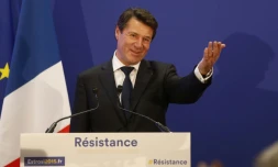 Christian Estrosi à Nice le soir du 13 décembre 2015