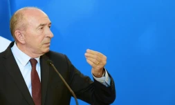 Le ministre français de l'Intérieur Gérard Collomb à Bordeaux, le 17 novembre 2017