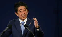 Le Premier ministre japonais Shinzo Abe à Londres, le 29 avril 2017