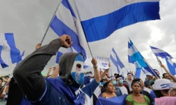 Manifestation contre le gouvernement à Managua au Nicaragua, le 26 mai 2018