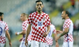 L'attaquant croate Nikola Kalinic lors d'un match amical contre Saint-Marin, le 4 juin 2016 à Rijeka