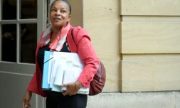 Christiane Taubira à son arrivée à Matignon le 6 janvier 2016 à Paris