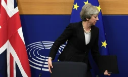 La Première ministre britannique Theresa May, le 11 mars 2019 à Strasbourg