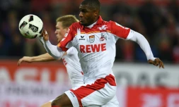 L'attaquant français de Cologne Anthony Modeste, le 30 octobre 2016 face à Hambourg