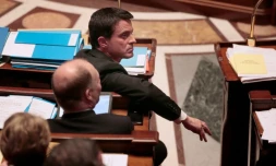 Le Premier ministre Manuel Valls le 9 décembre 2016 à l'Assemblée nationale à Paris