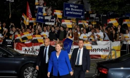 La chancelière allemande Angela Merkel, le 3 septembre 2017 à Berlin