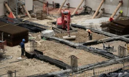Des ouviers sur un chantier à Paris le 3 juin 2022