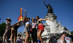 La Marche de fierté Place de la Republique à Paris le 29 juin 2019
