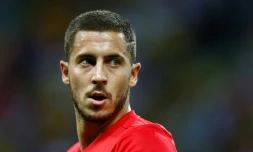 L'attaquant belge Eden Hazard lors du quart de finale face à la Belgique à Kazan le 6 juillet 2018