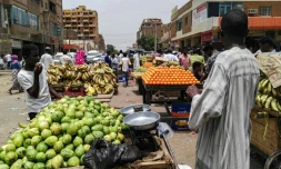 Un marché de Khartoum au Soudan, le 11 juin 2019