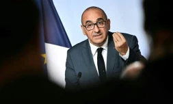 Le ministre de l'Intérieur, Laurent Nuñez, prononce un discours lors d'un point presse, à Paris, le 27 juillet 2026