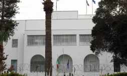 L'ambassade d'Italie à Tripoli, le 15 février 2015