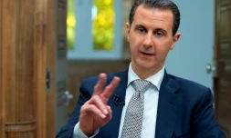 Le président syrien Bachar el-Assad le 12 avril 2017 à Damas