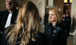 La femme de Vincent Lambert, Rachel Lambert (d), au tribunal de Reims, le 1er février 2016
