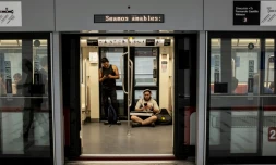 Dans le métro de Santiago du Chili, le 21 novembre 2019