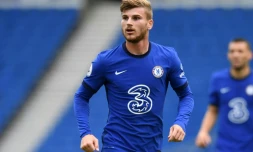 Le nouvel attaquant allemand de Chelsea Timo Werner à Brighton, le 29 août 2020