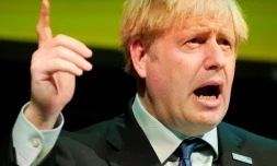 Le Premier ministre britannique Boris Johnson, le 13 septembre 2019 Ă Rotherham (nord de l'Angleterre)
