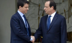 Manuel Valls et François Hollande à l'Elysée le 4 avril 2016