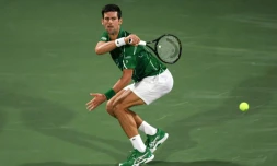 Novak Djokovic, lors du tournoi de Dubaï, le 24 février 2020