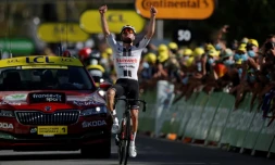 Le Suisse Marc Hirschi, vainqueur de la 12e étape du Tour de France, le 10 septembre 2020